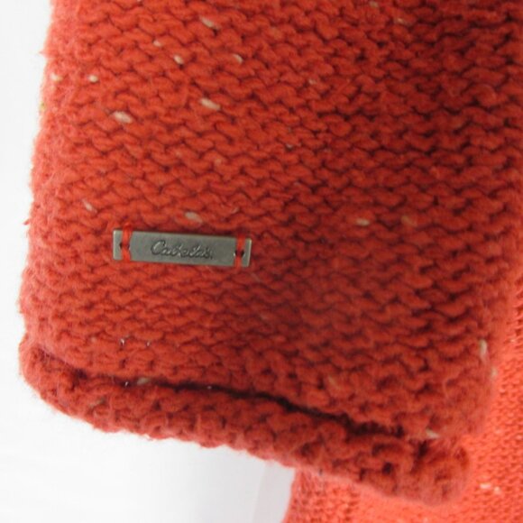 Cabela's Speckled V Neck Button Down Cardigan Sweater Cotton Blend XL Cottage - Picture 7 of 7